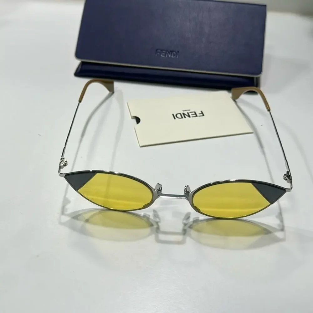 Fendi 51mm Cat Eye Sunglasses yellow